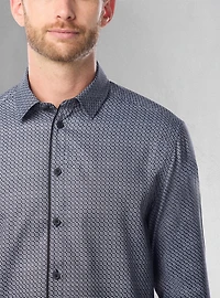 Men's casual long sleeve stretch shirt