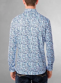 Chemise décontractée à manches longues en stretch pour hommes