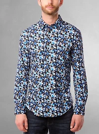 Men's casual long sleeve stretch shirt