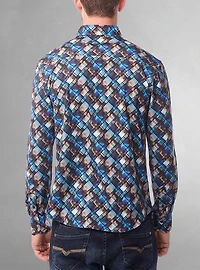 Men's casual long sleeve stretch shirt