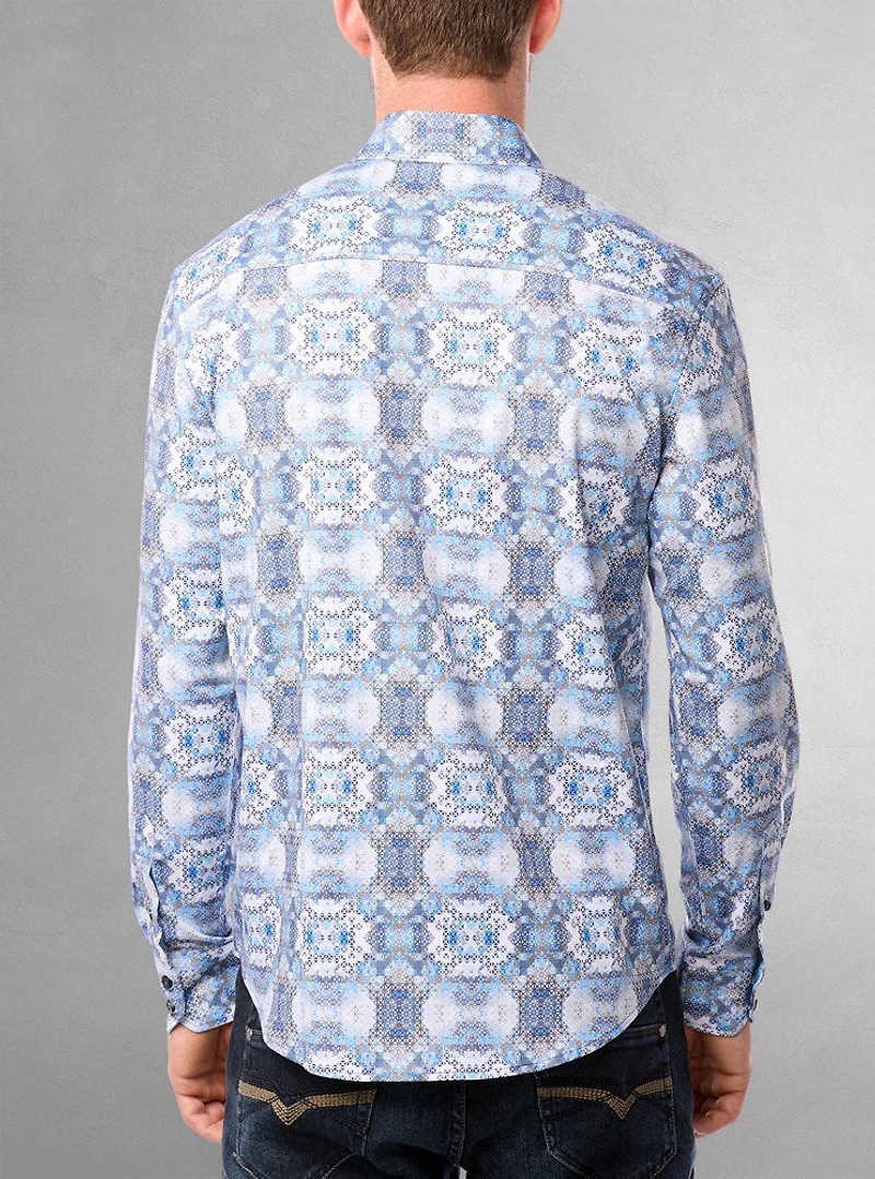 Men's casual long sleeve stretch shirt