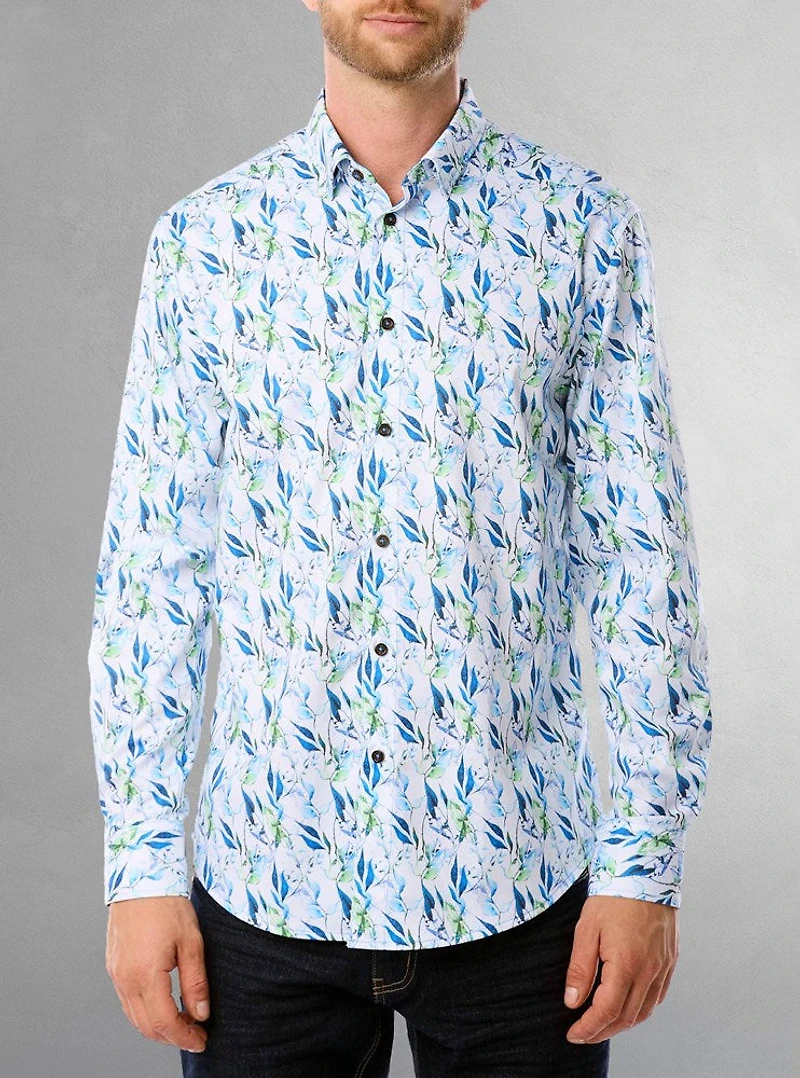 Chemise de fin d'études décontractée à manches longues pour hommes