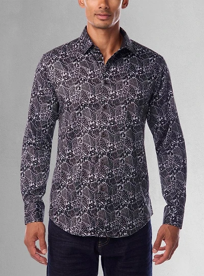Men's casual long sleeve stretch shirt