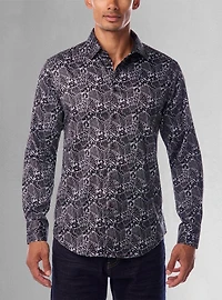 Men's casual long sleeve stretch shirt