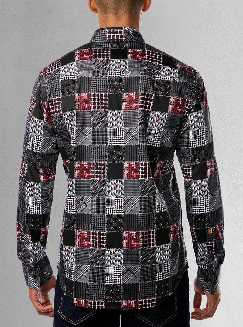 Men's casual long sleeve stretch shirt