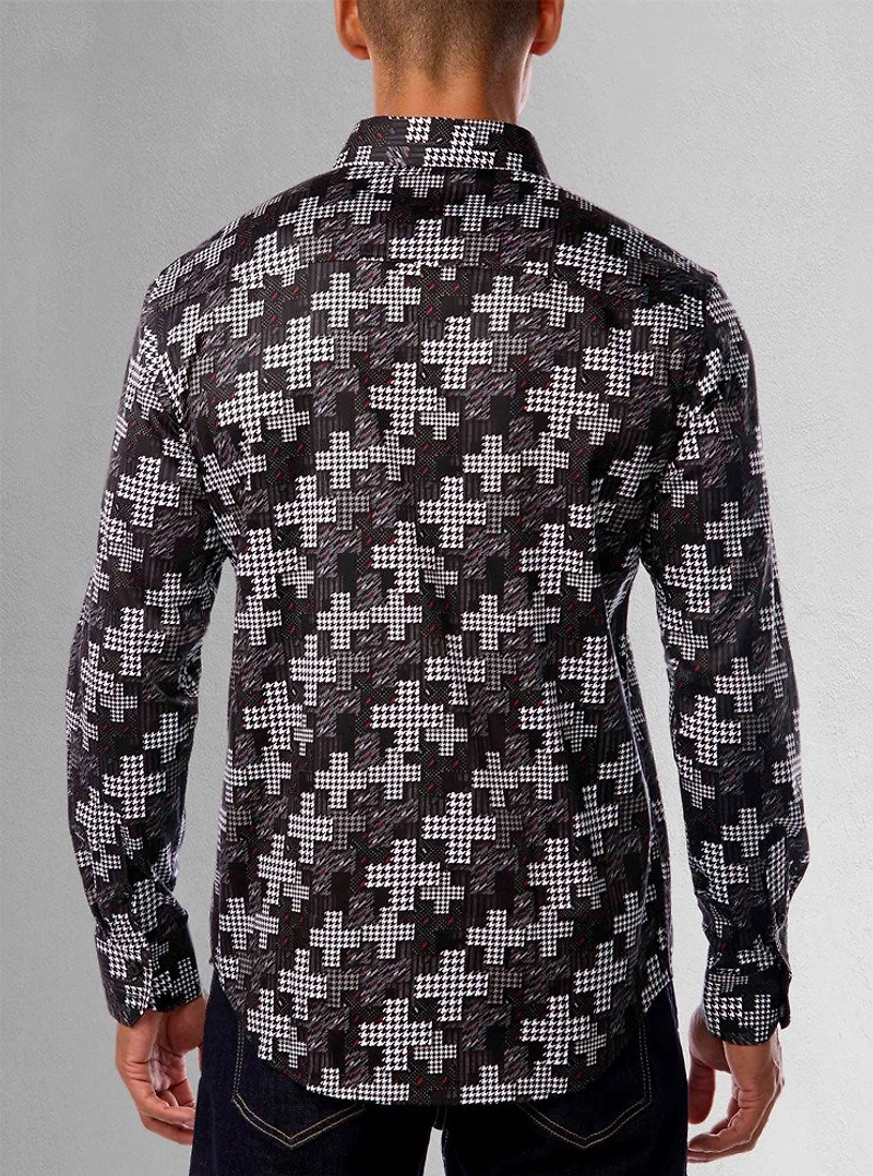 Men's casual long sleeve stretch shirt