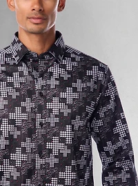 Men's casual long sleeve stretch shirt