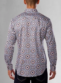 Chemise décontractée à manches longues en stretch pour hommes