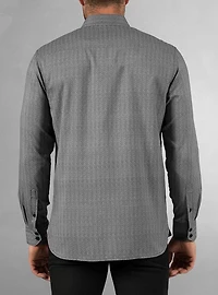 Chemise décontractée à manches longues en stretch pour hommes