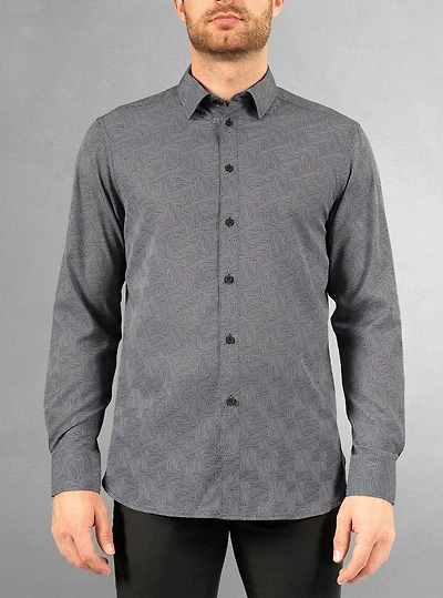 Men's casual long sleeve stretch shirt