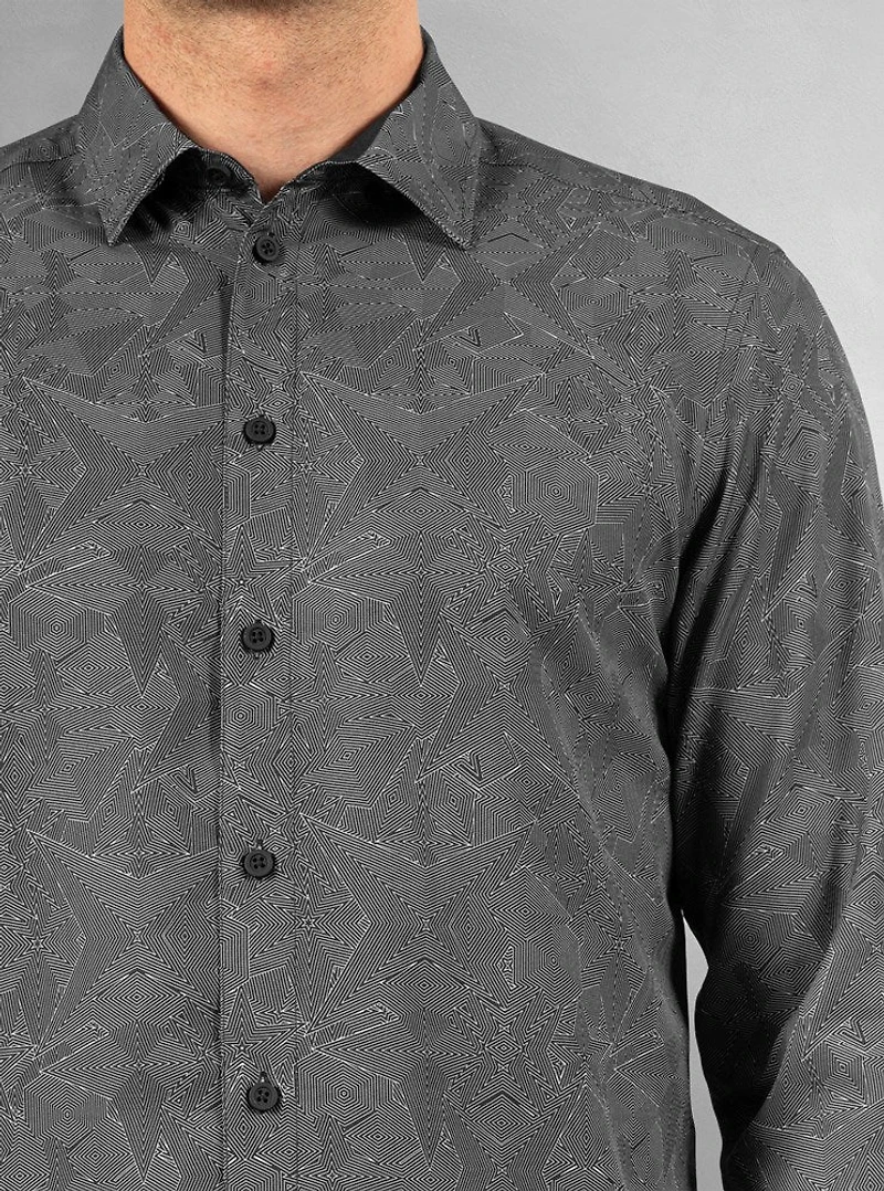Men's casual long sleeve stretch shirt