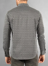 Chemise décontractée à manches longues en stretch pour hommes