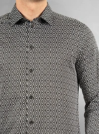 Chemise décontractée à manches longues en stretch pour hommes
