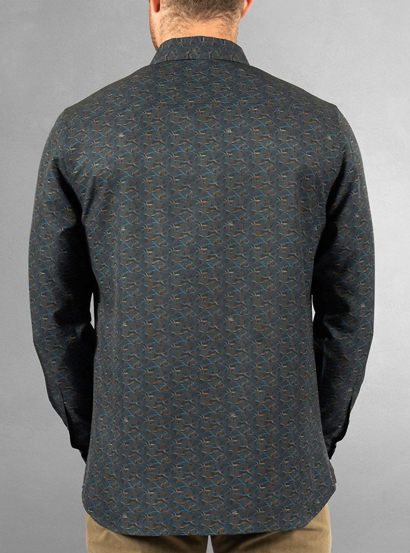 Men's casual long sleeve stretch shirt