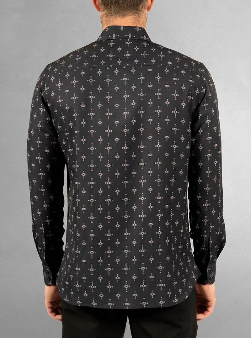 Men's casual long sleeve stretch shirt