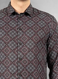 Chemise décontractée à manches longues en stretch pour hommes