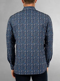 Chemise stretch décontractée à manches longues pour homme