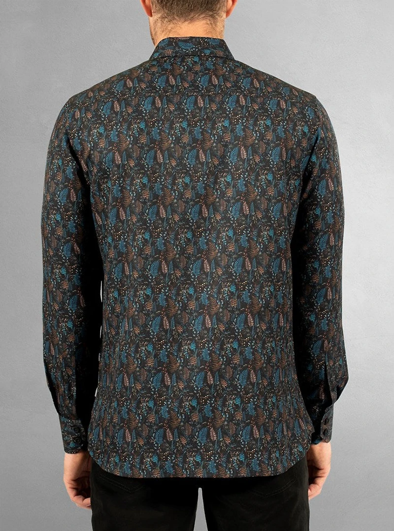 Men's casual long sleeve stretch shirt