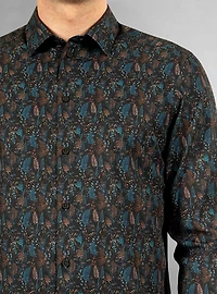 Chemise stretch décontractée à manches longues pour homme