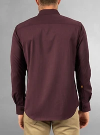 Chemise décontractée à manches longues en stretch pour hommes