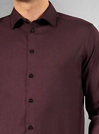 Chemise décontractée à manches longues en stretch pour hommes