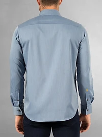 Chemise stretch décontractée à manches longues pour homme