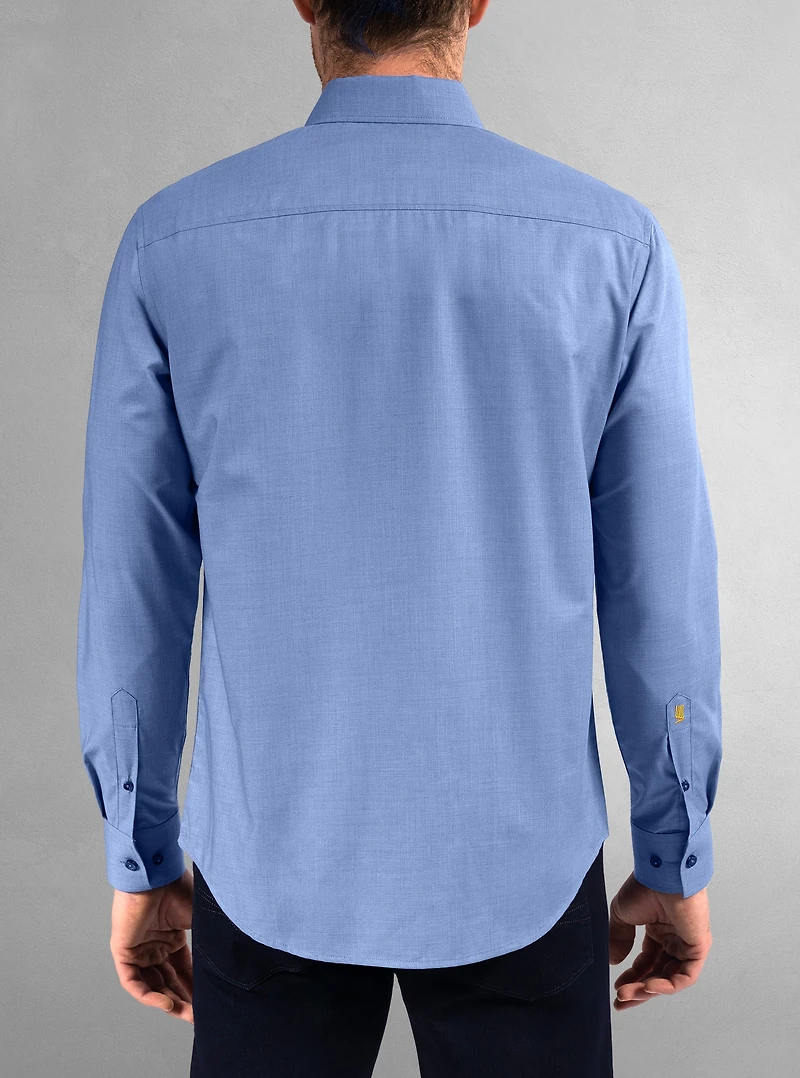 Men's casual long sleeve stretch shirt