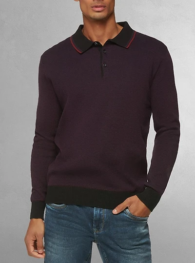 Polo à manches longues pour hommes