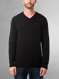 Pull basique à col en V pour hommes