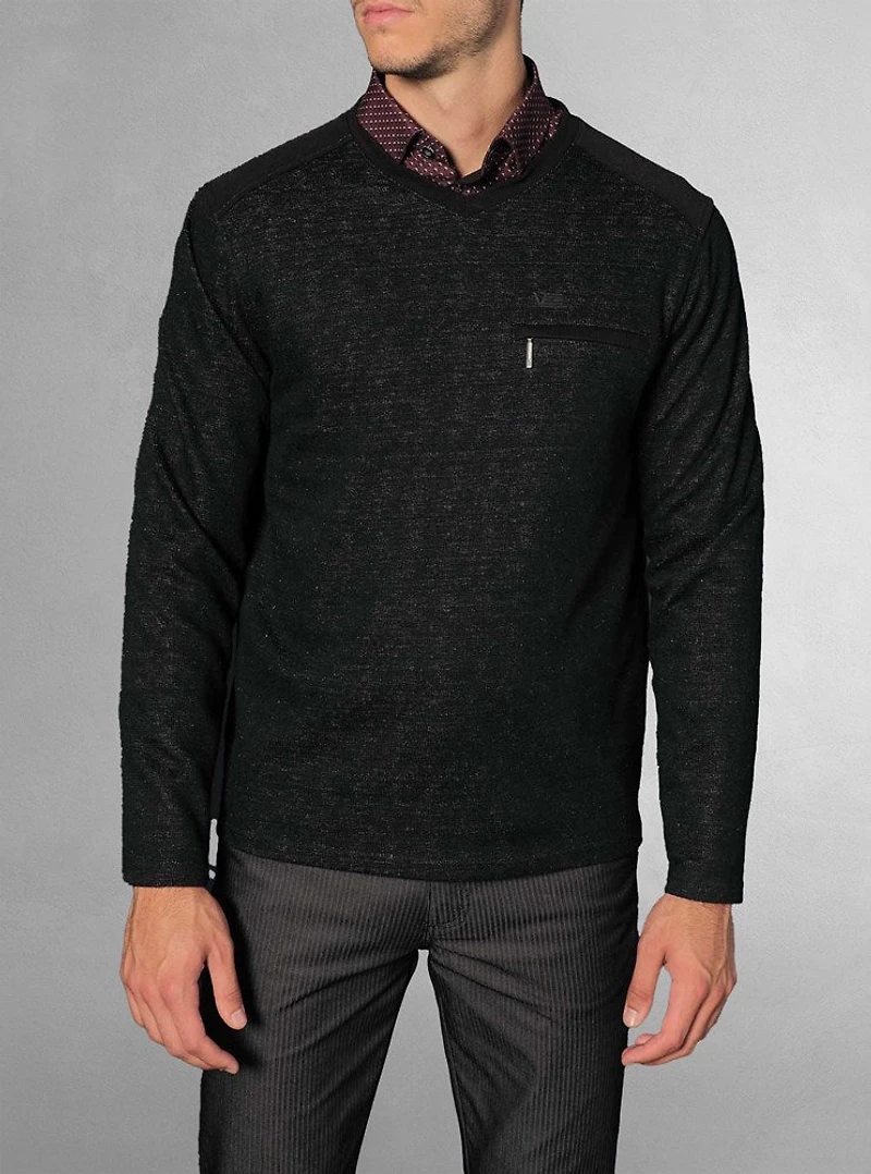 Chandail à col en V pour hommes