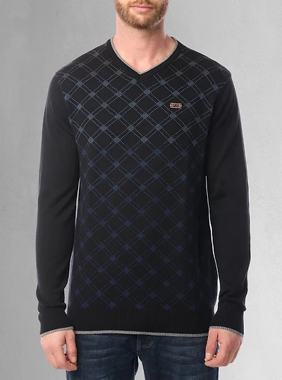 Chandail à col en V pour hommes