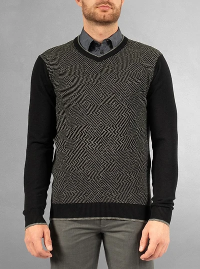 Pull à col en V pour hommes