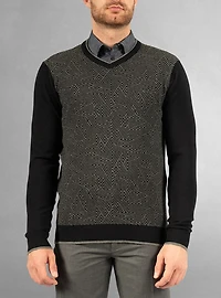 Pull à col en V pour hommes