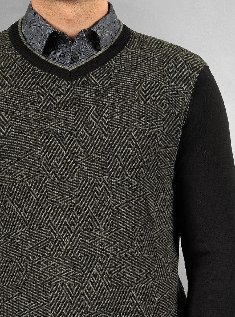 Pull à col en V pour hommes