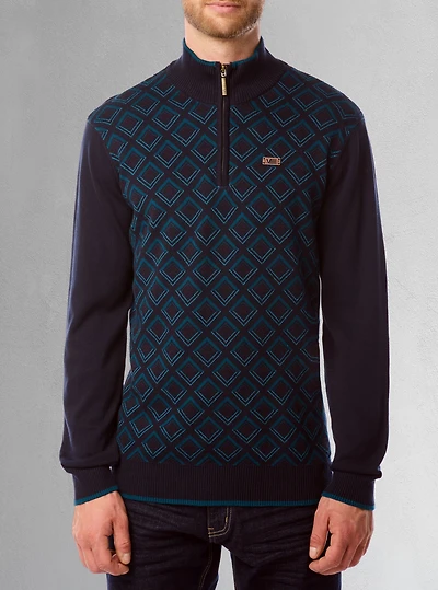 Men's mock zip sweater