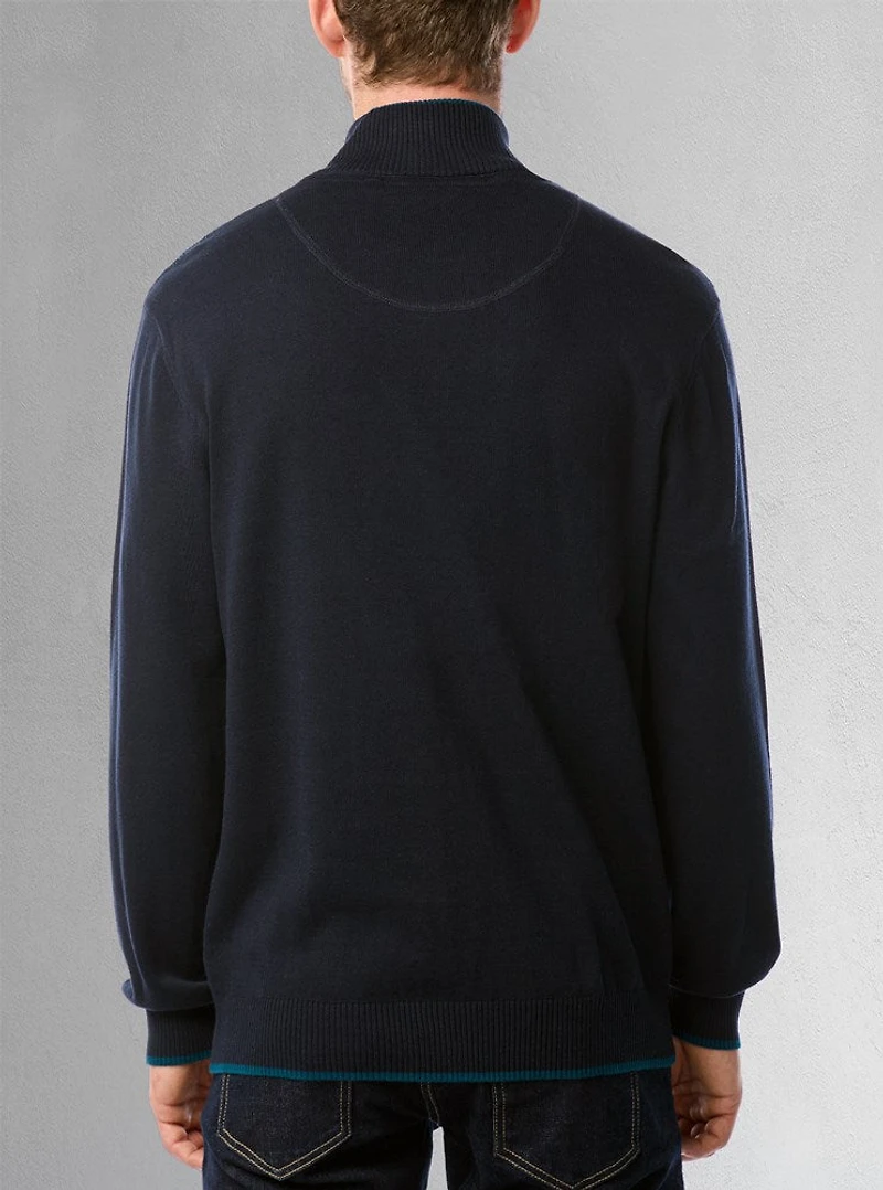 Men's mock zip sweater