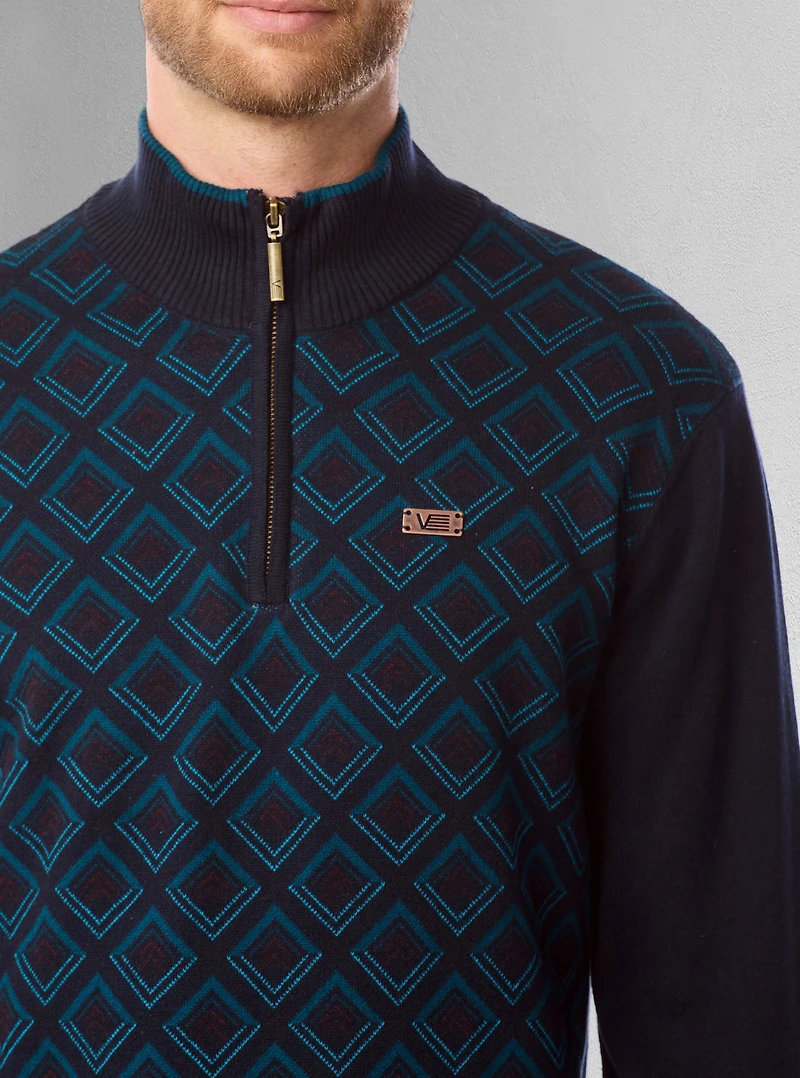 Men's mock zip sweater