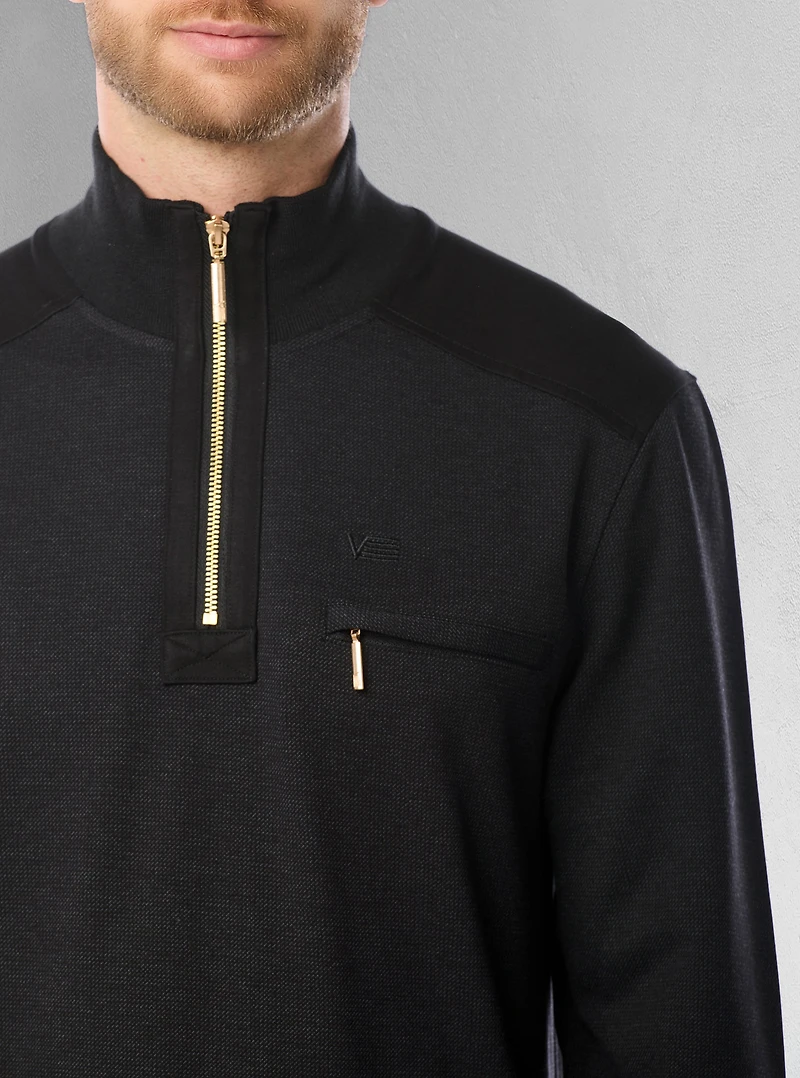 Men's mock zip top