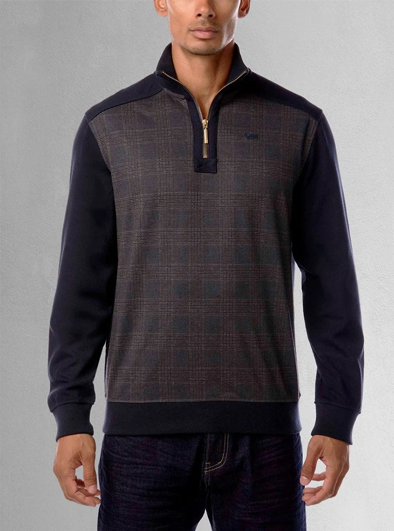 Men's mock zip top