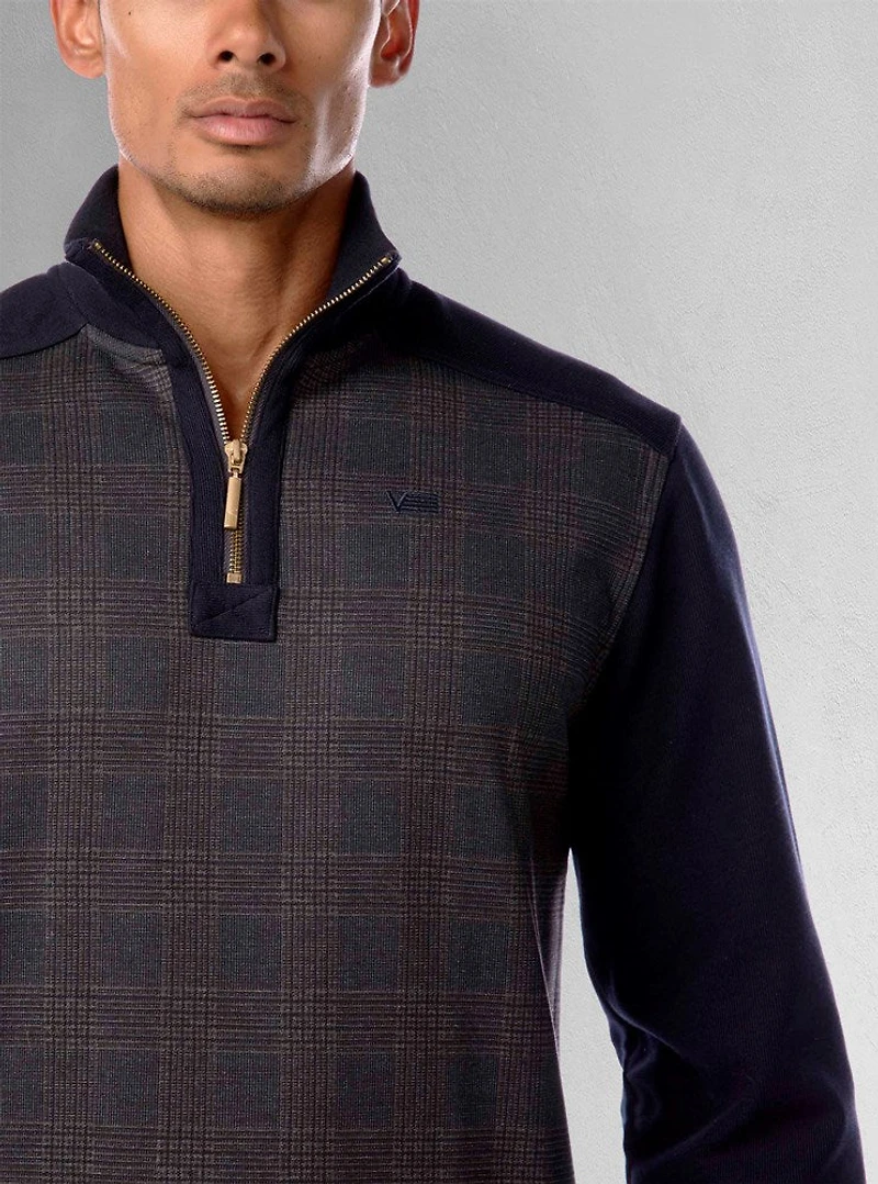 Men's mock zip top