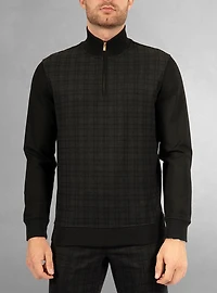 Men's half zip mock neck top