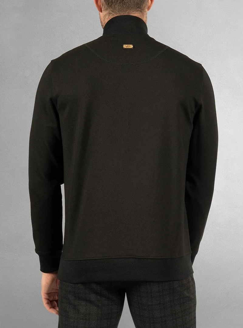 Men's half zip mock neck top