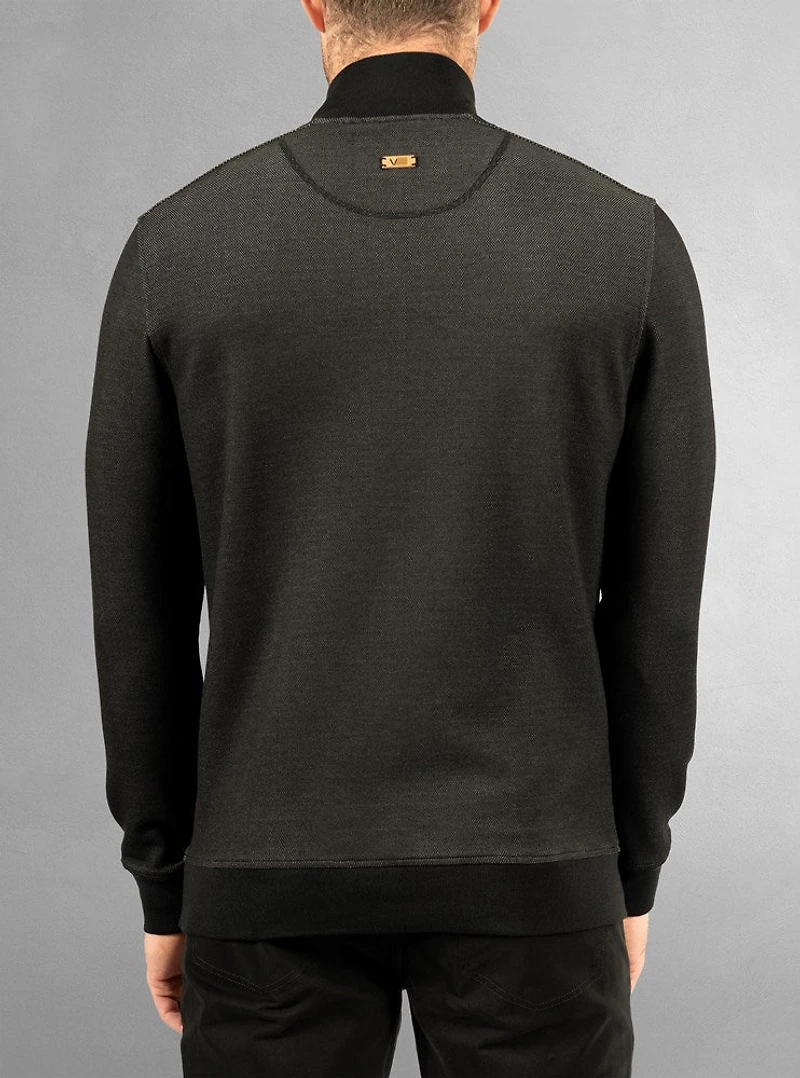 Men's half zip mock neck top