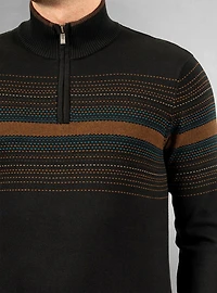 Pull à col roulé demi-zippé pour hommes