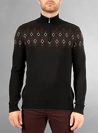 Men's half zip mock neck sweater