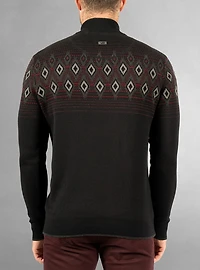Men's half zip mock neck sweater