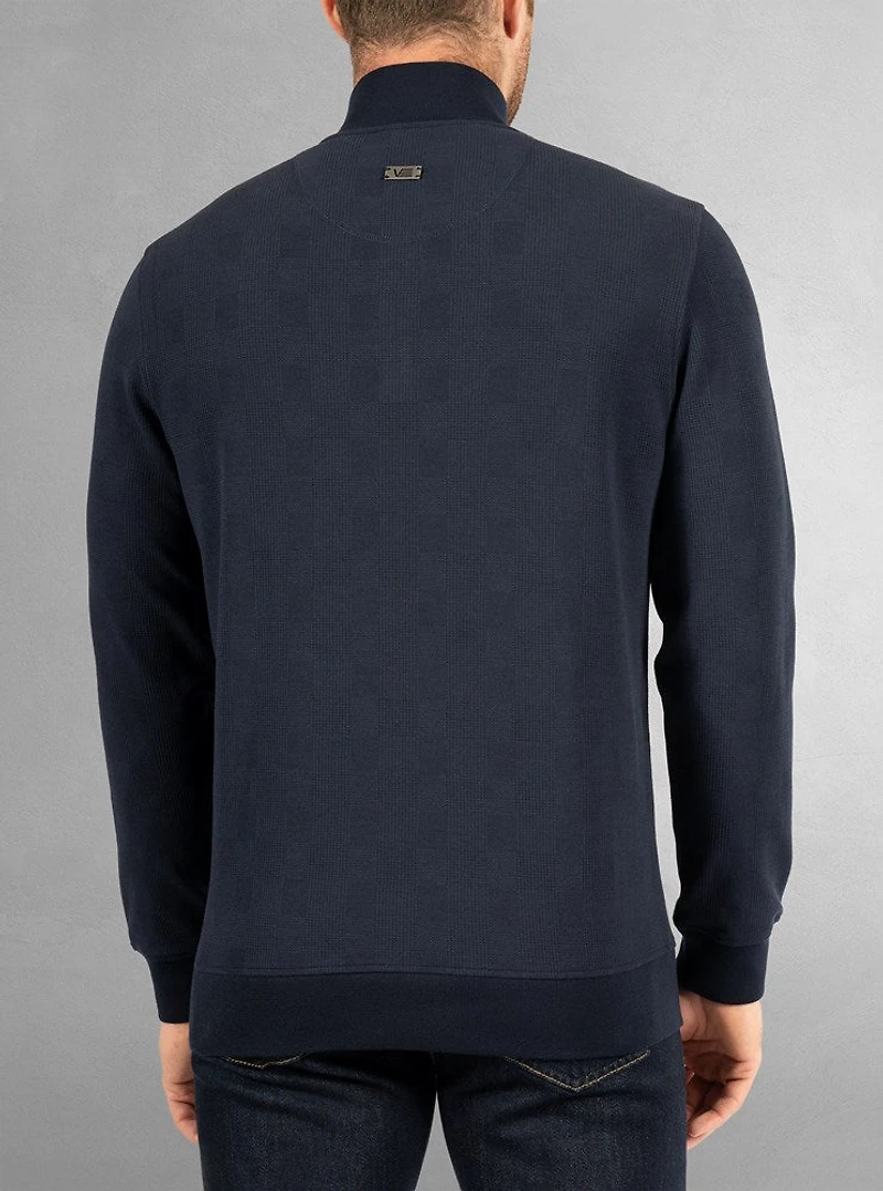 Men's half zip mock neck top