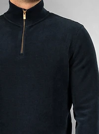 Men's half zip mock neck top