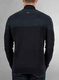 Pull à col roulé demi-zippé pour hommes