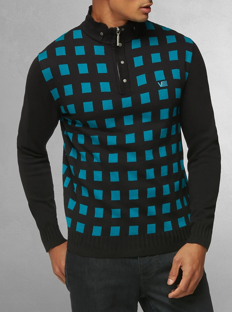 Men's mock zip sweater